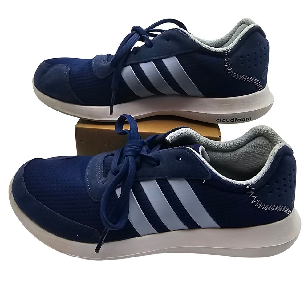 Adidas Womans size 8.5 Cloudfoam Ortholite Sneakers Shoes Trainers Blue/White